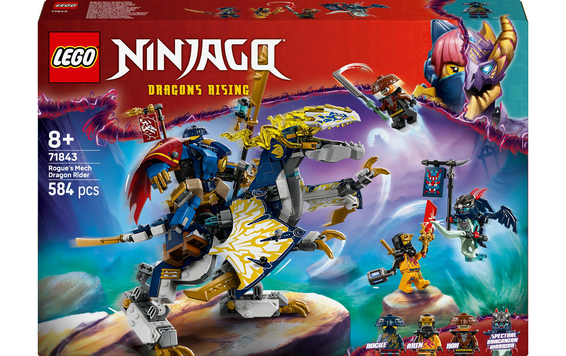 LEGO Ninjago Rogues Mech-Drachenreiter Bauset – 584-teilig – 26,2 × 5,7 × 38,2 cm – ab 8 J.