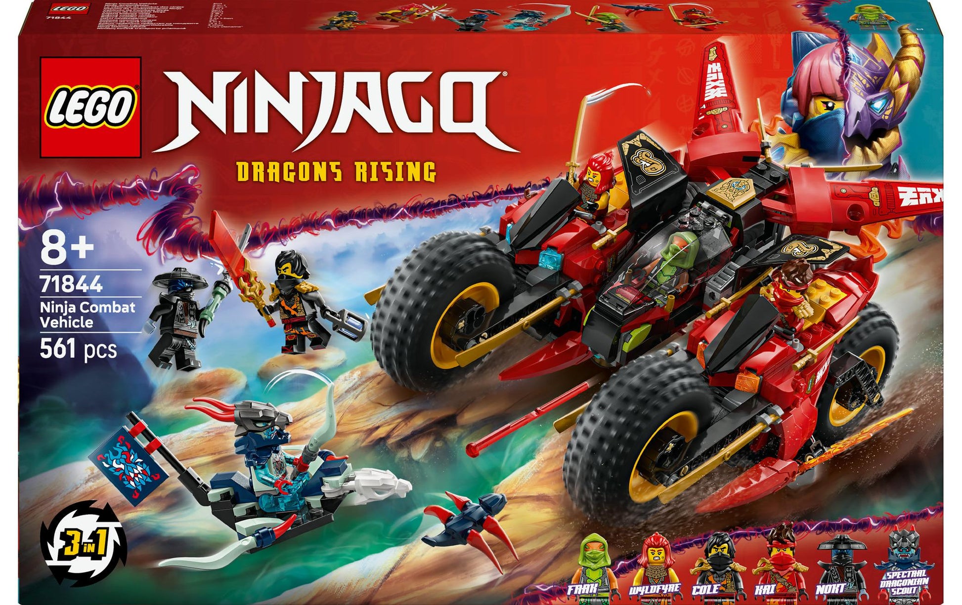 LEGO NINJAGO Ninja-Actionflitzer – 561-teilig – 28,2 × 6,1 × 45,6 cm – ab 8 J.