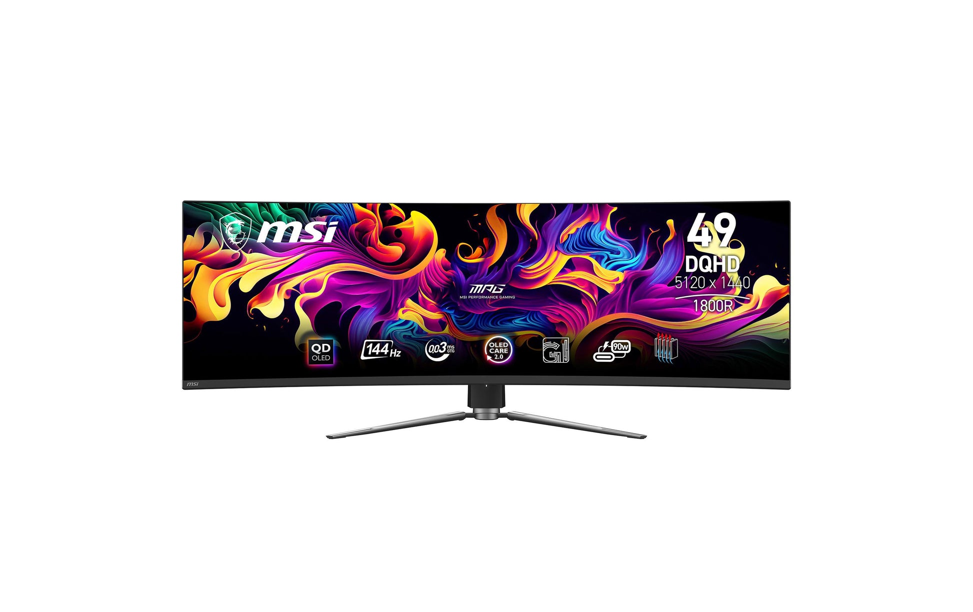 MSI MPG 491CQPDE – Monitor, 49", 5120 × 1440, QD-OLED, Gebogen