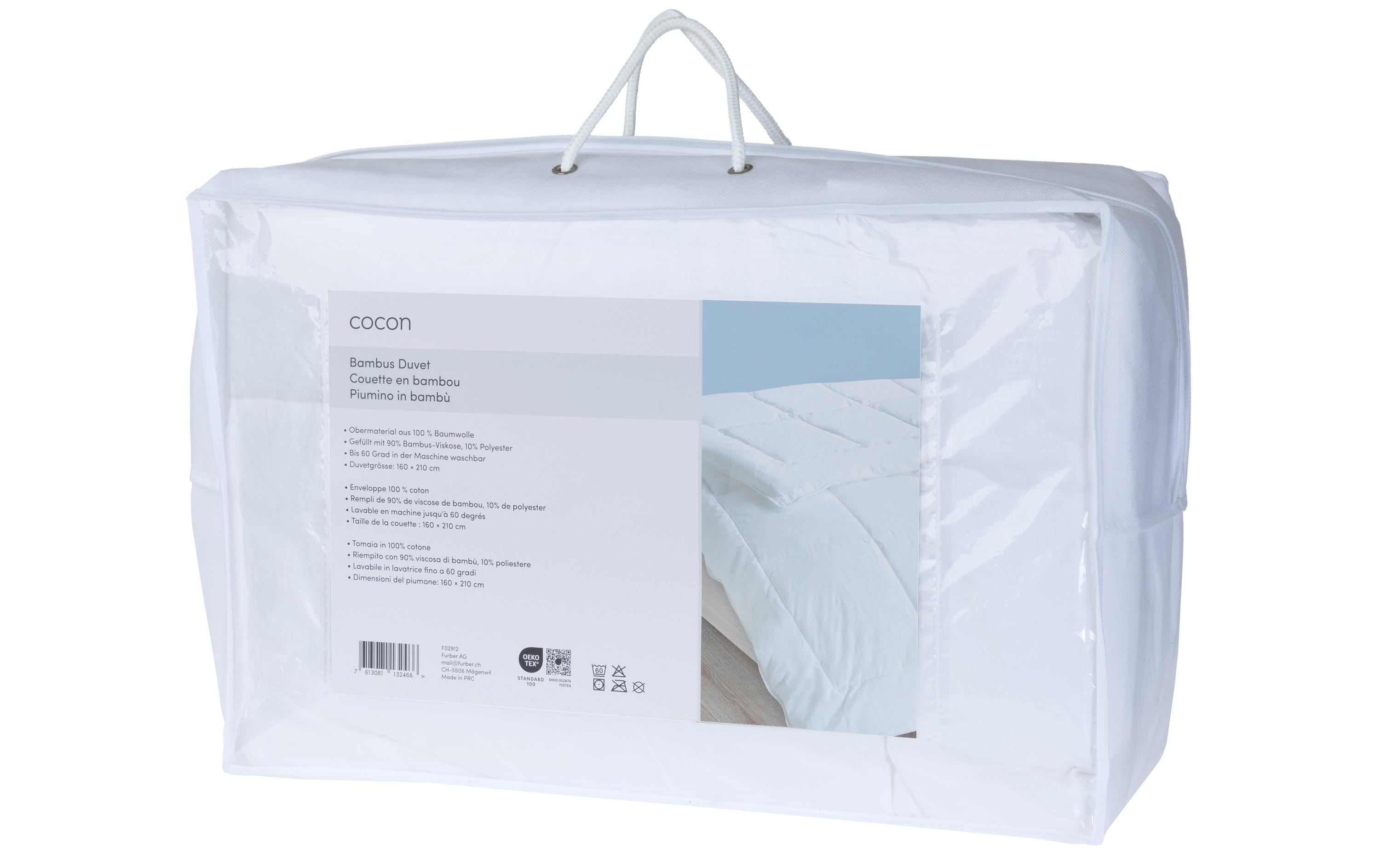 Cocon Mittleres Polyester-Duvet – 160 × 210 cm, OEKO-TEX STANDARD 100