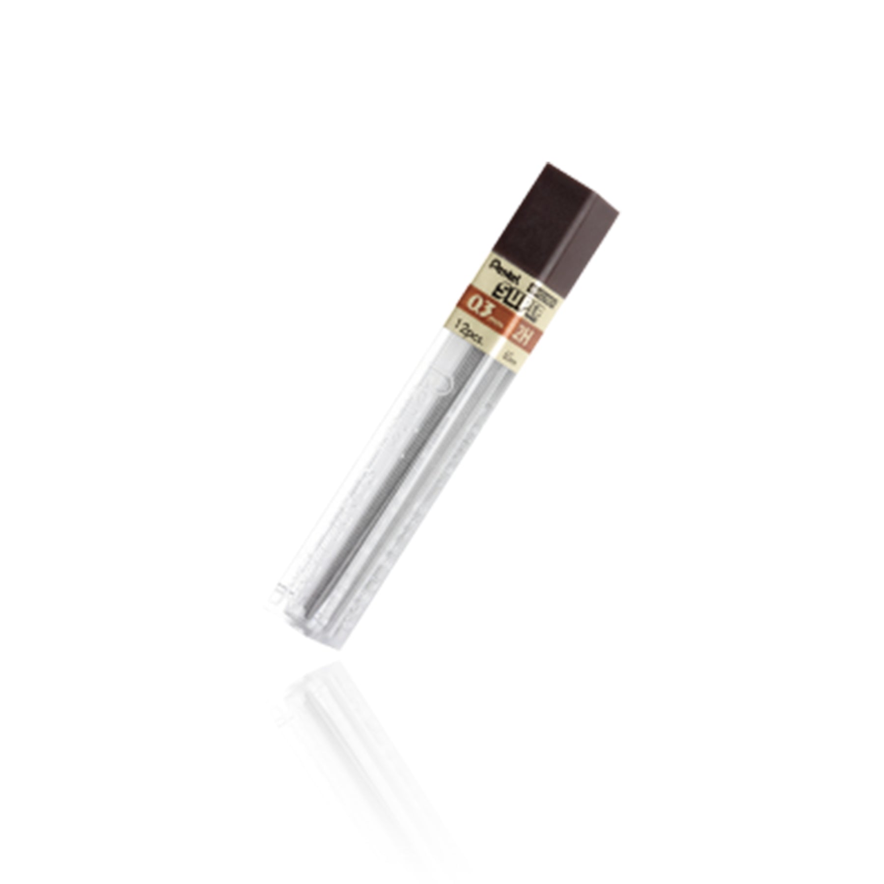 Pentel Hi-Polymer Super Ersatzminen – Grau, 0,3 mm, HB, 12er-Pack