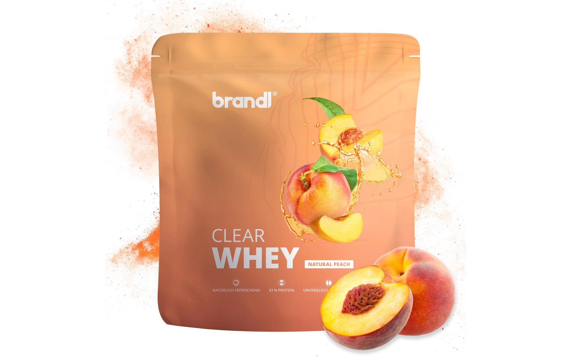 Brandl Nutrition Clear Whey Pulver Pfirsich – 800 g