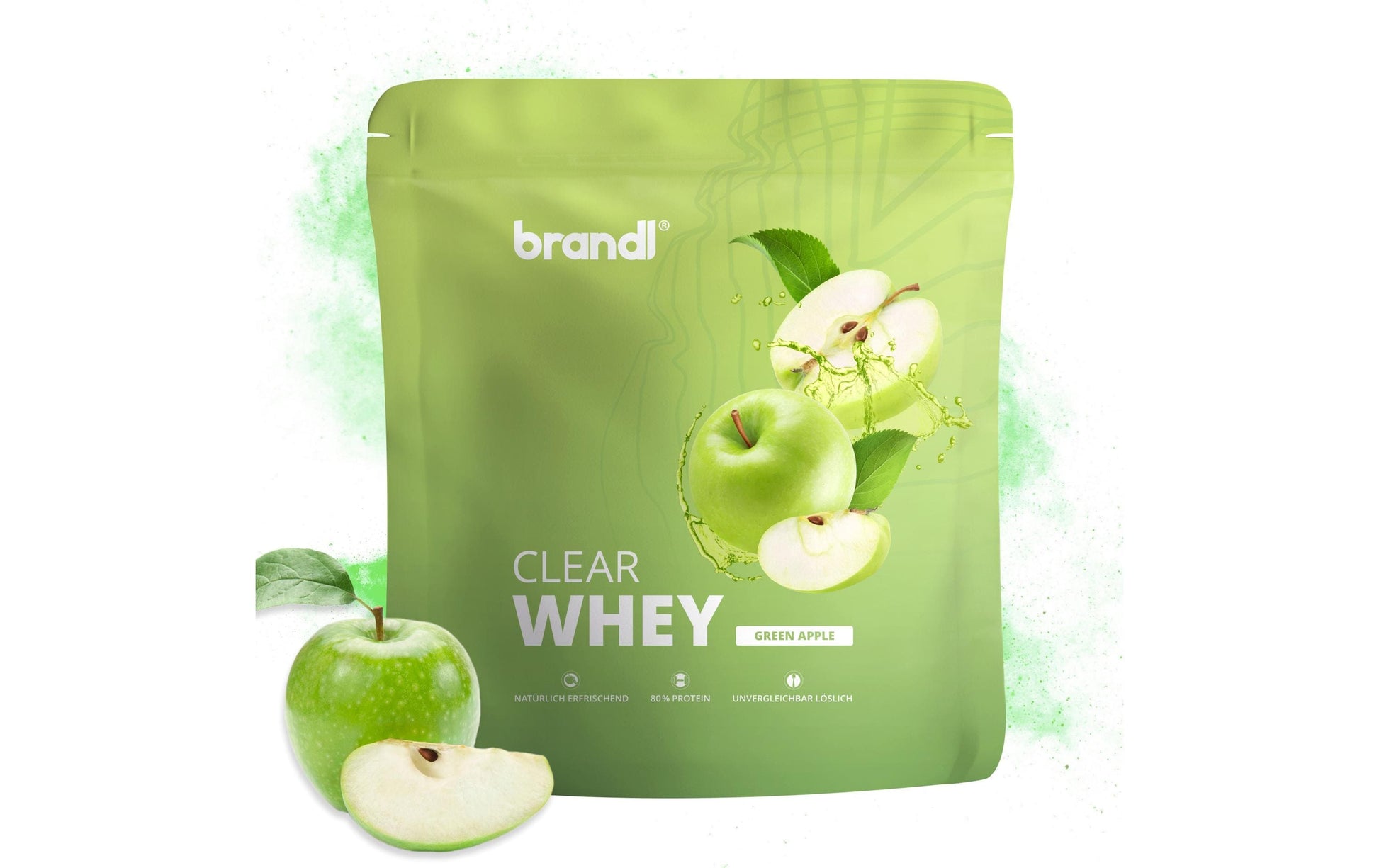 Brandl Nutrition Clear Whey Apfel – 800 g