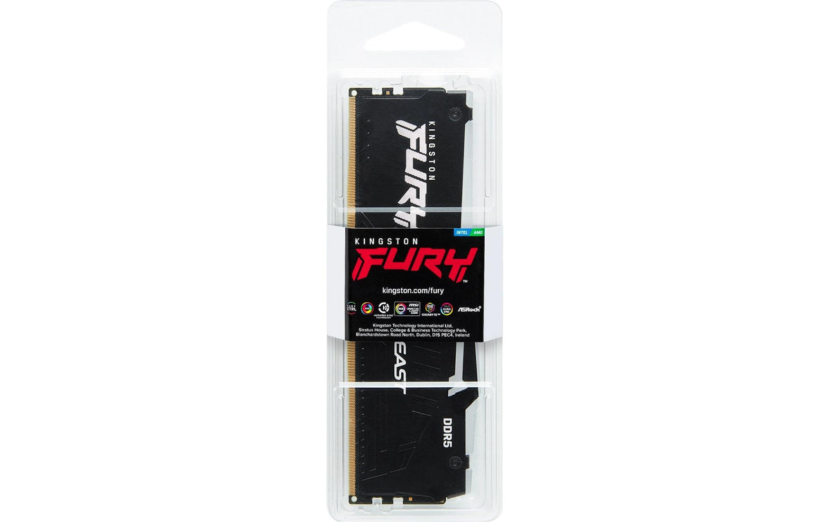 Kingston Technology Kingston FURY Beast RGB – DDR5 32 GB (1×32 GB), 5200 MT/s, CL40, 288-poliger DIMM