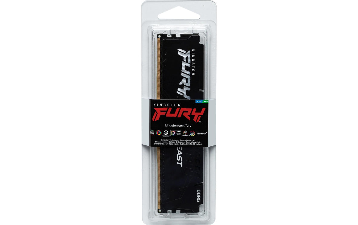 Kingston Technology Kingston FURY Beast – DDR5 DIMM 64 GB 5600 MT/s, CL40, 288-poliger DIMM, Schwarz