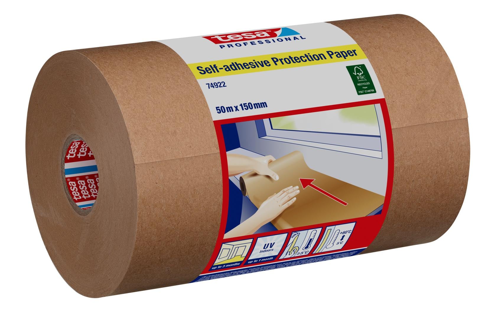 TESA Malerband, Braun – 150 mm × 50 m