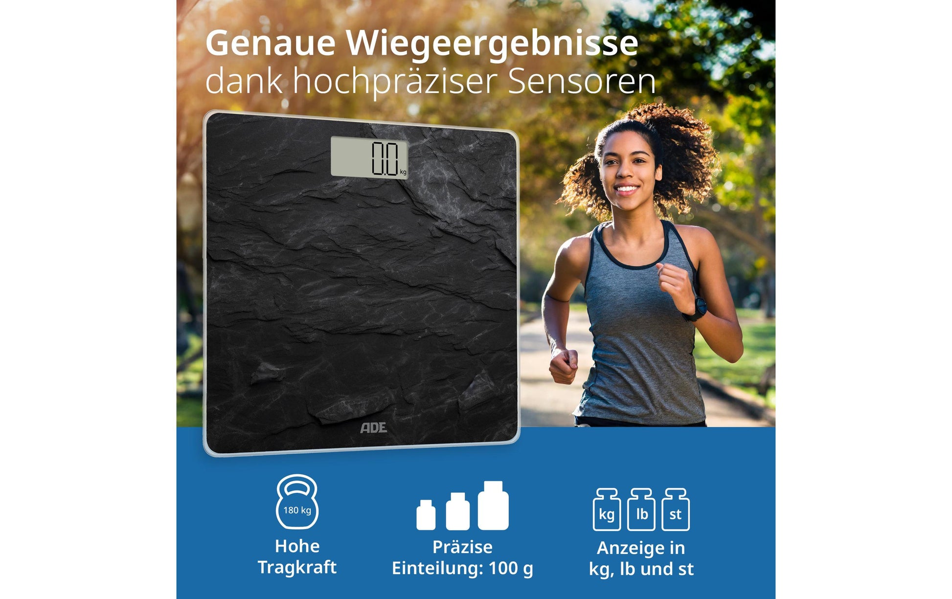 ADE Digitale Personenwaage BE2306-4 – Glas – 180 kg