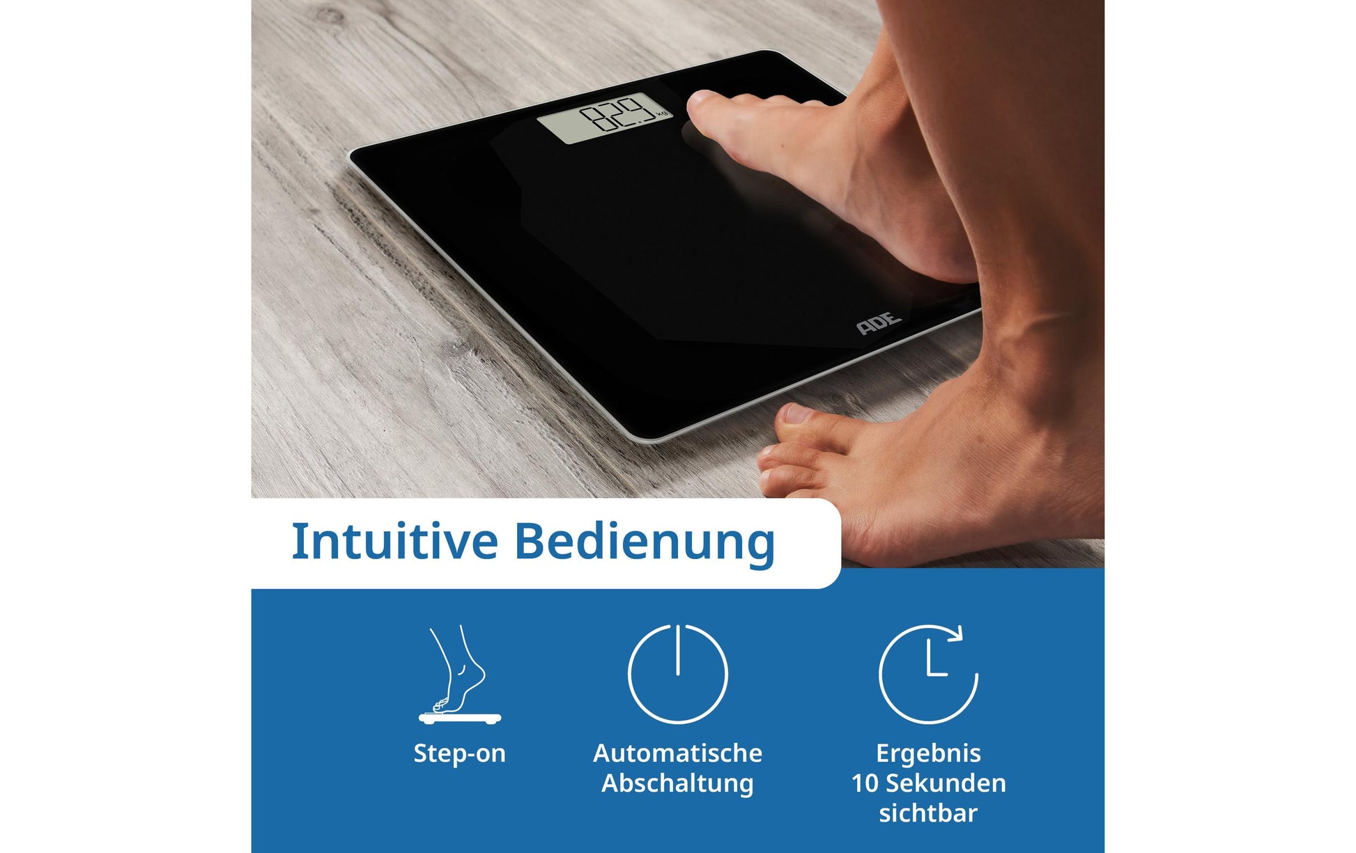 ADE Digitale Personenwaage Amina – Glas – 180 kg