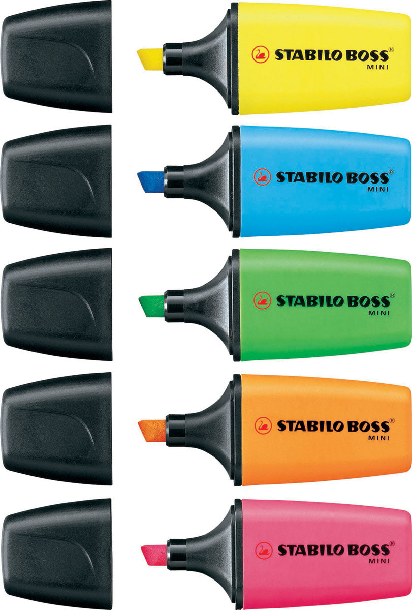 STABILO BOSS Textmarker Mini – Grün, Keilspitze 2–5 mm, nachfüllbar