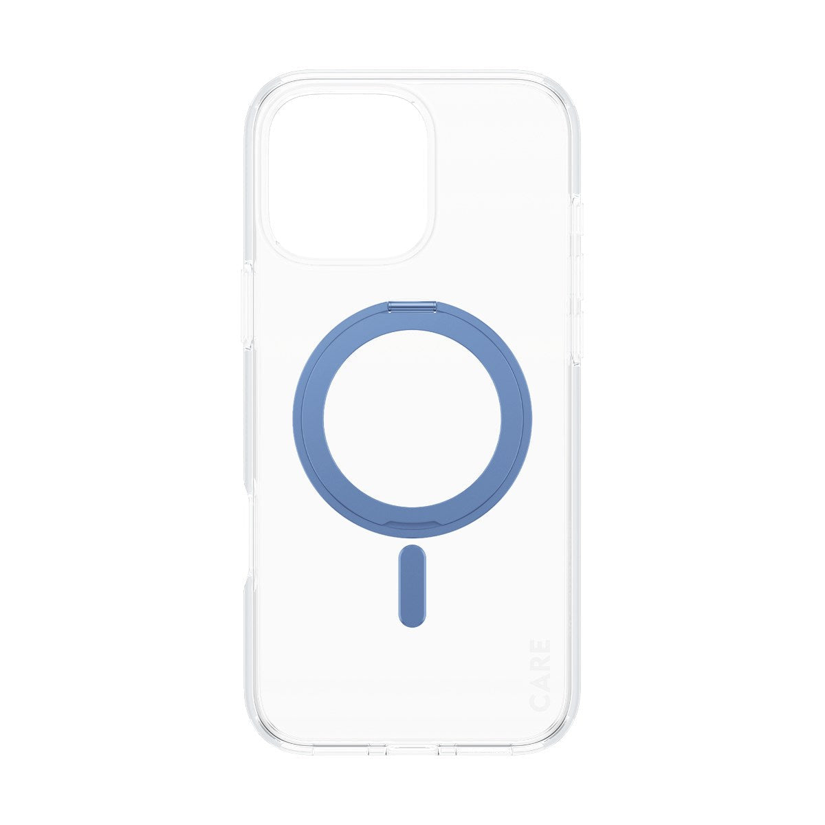 PanzerGlass CARE – Backcover – für Apple iPhone 16 Pro Max – transparent/blau – MagSafe-kompatibel, mit Standfuss