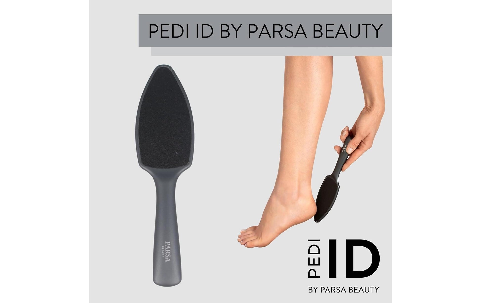 Parsa Beauty Hornhautfeile – manuell, für Füsse – anthrazit – Kunststoff (ABS)