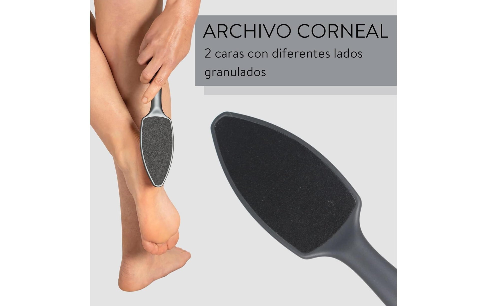 Parsa Beauty Hornhautfeile – manuell, für Füsse – anthrazit – Kunststoff (ABS)