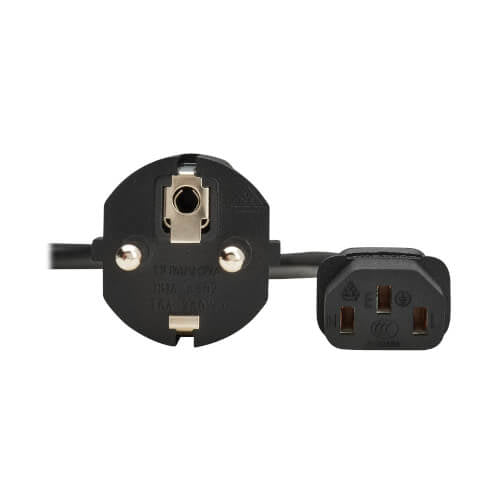 Eaton Netzkabel, IEC C13 auf Schuko (Typ F), H05VV-F, 250 V, 10 A, 3 m, Schwarz