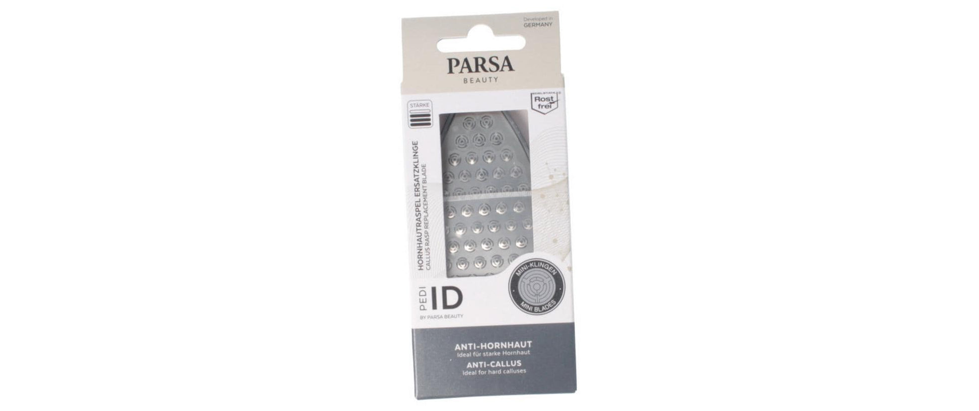 Parsa Beauty Hornhautraspel Ersatzklinge – 1 Stk – Anthrazit, Metall