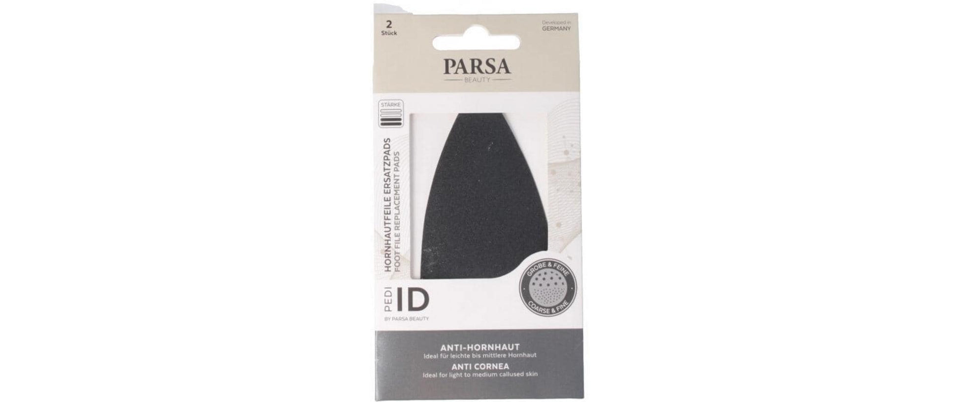 Parsa Beauty Ersatz-Hornhautfeile – für Pedi ID Duo – 1 Stk – schwarz – ABS, Sand
