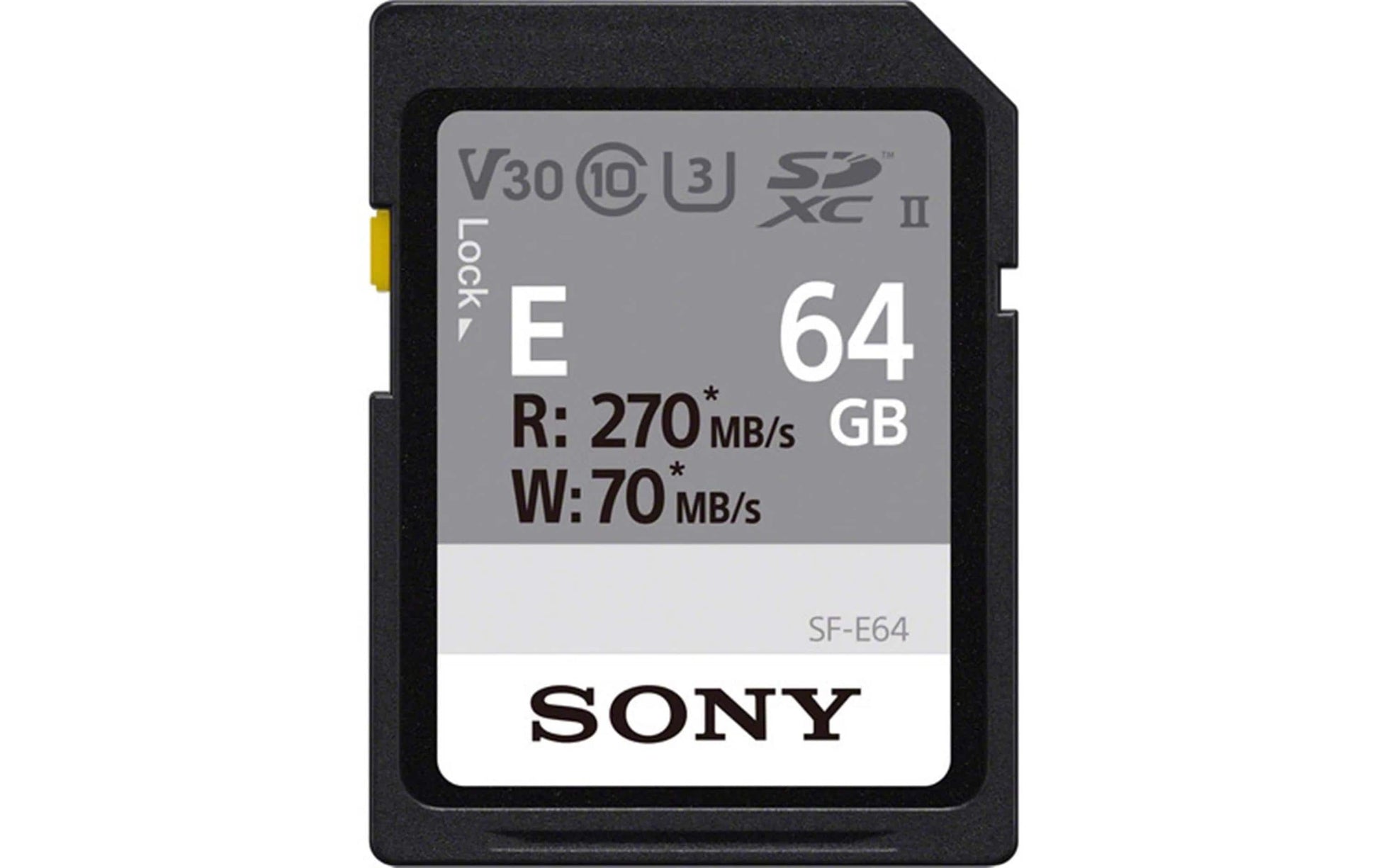 Sony SF-E64A SDXC 64 GB UHS-II U3/V30 – 270/70 MB/s