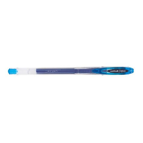 Uni-Ball Signo Gelschreiber – Hellblau, 0,4 mm, schnelltrocknend, für dunkles Papier, Kappe