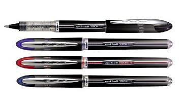 Uni-Ball Vision Elite UB205 – Tintenroller, wasserfest, mit Kappe, 0,2 mm, schwarz