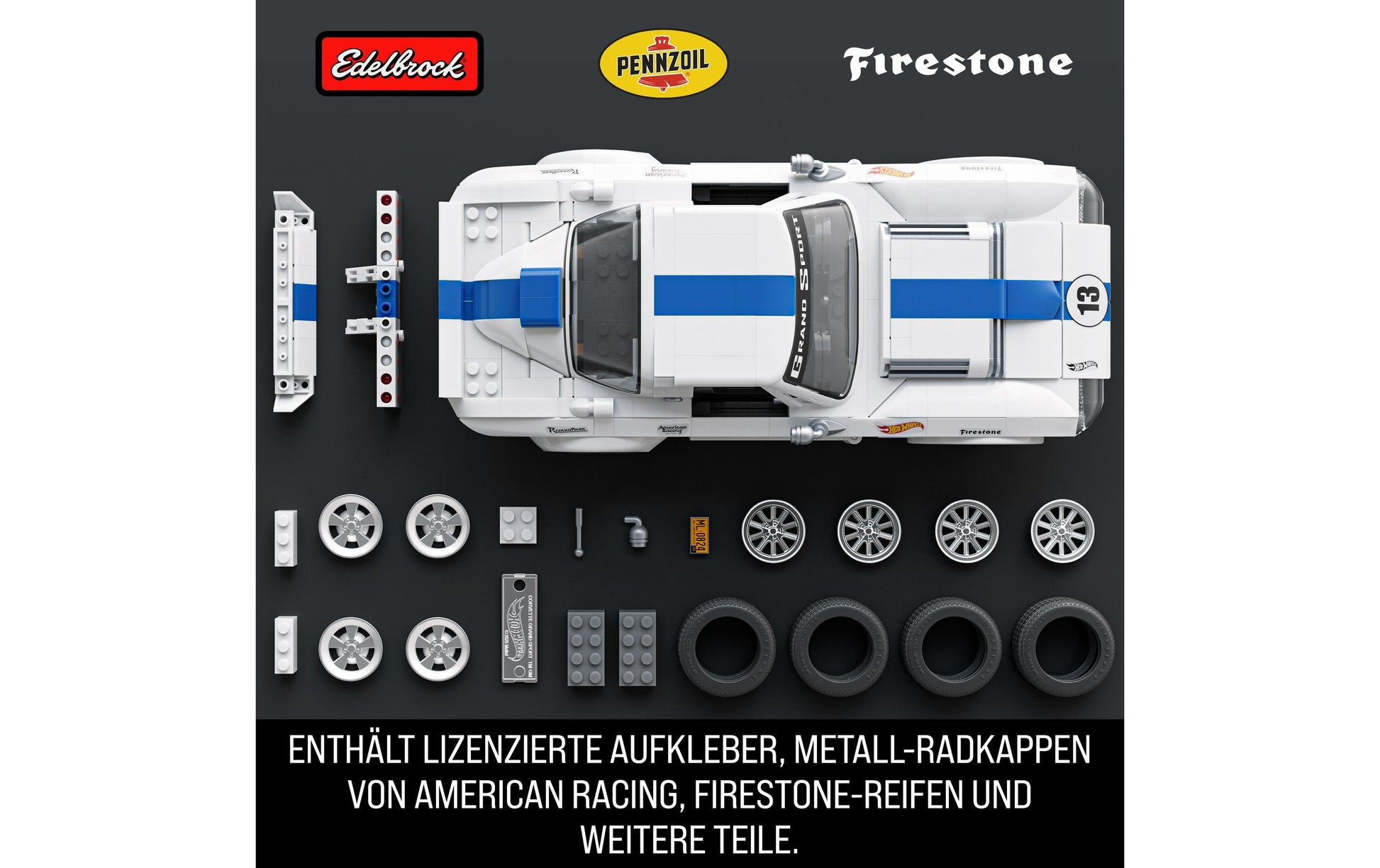 Mega construx Mattel 3D Puzzle Corvette – 918 Teile – Kunststoff – Mehrfarbig