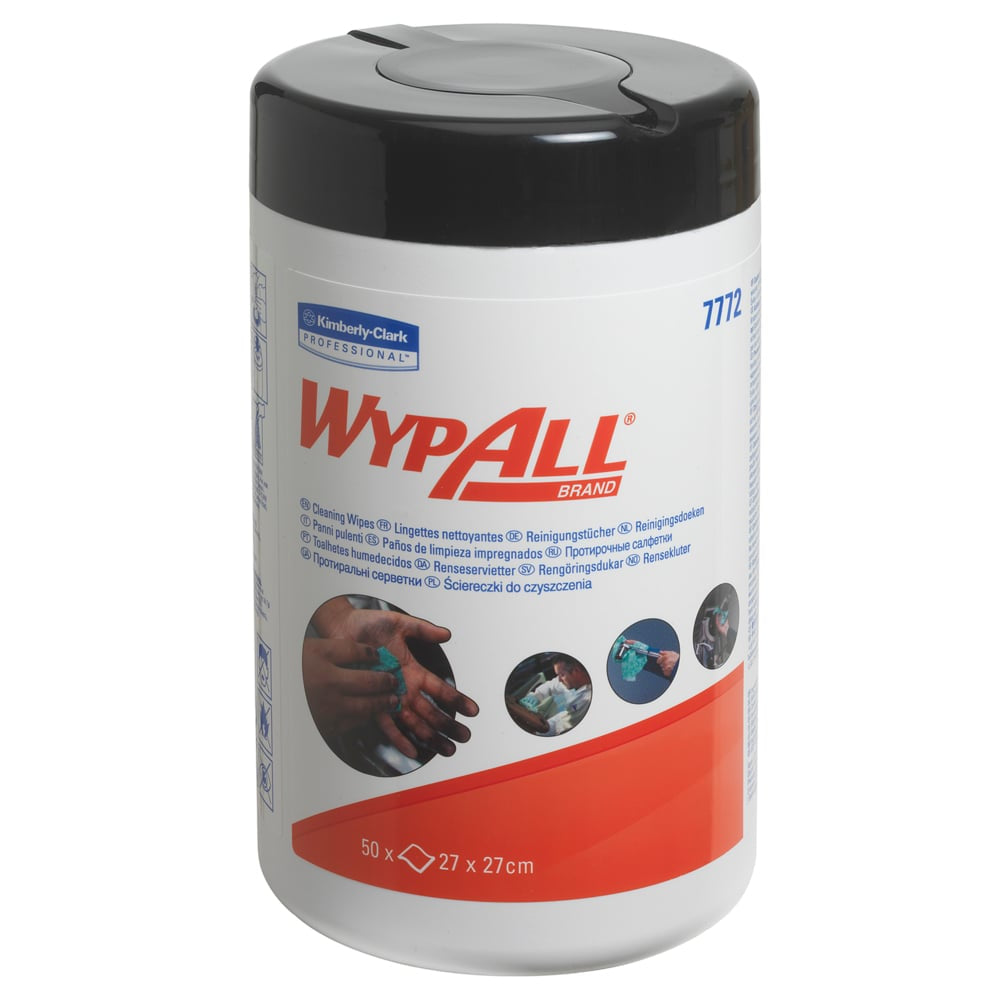 WypAll Reinigungstücher feucht – 1-lagig – 27 × 27 cm – grün – 50 Stk.