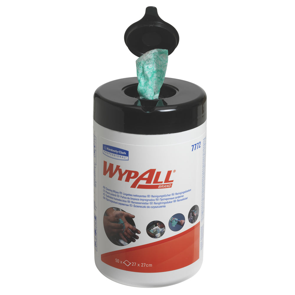 WypAll Reinigungstücher feucht – 1-lagig – 27 × 27 cm – grün – 50 Stk.