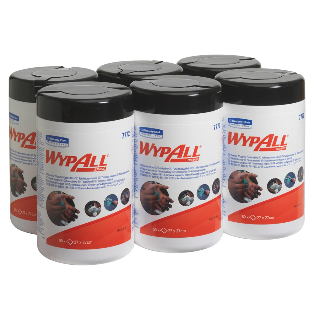 WypAll Reinigungstücher feucht – 1-lagig – 27 × 27 cm – grün – 50 Stk.