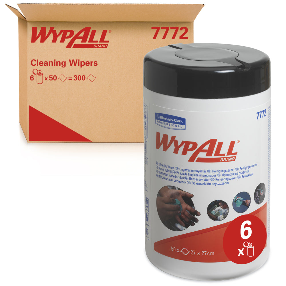 WypAll Reinigungstücher feucht – 1-lagig – 27 × 27 cm – grün – 50 Stk.