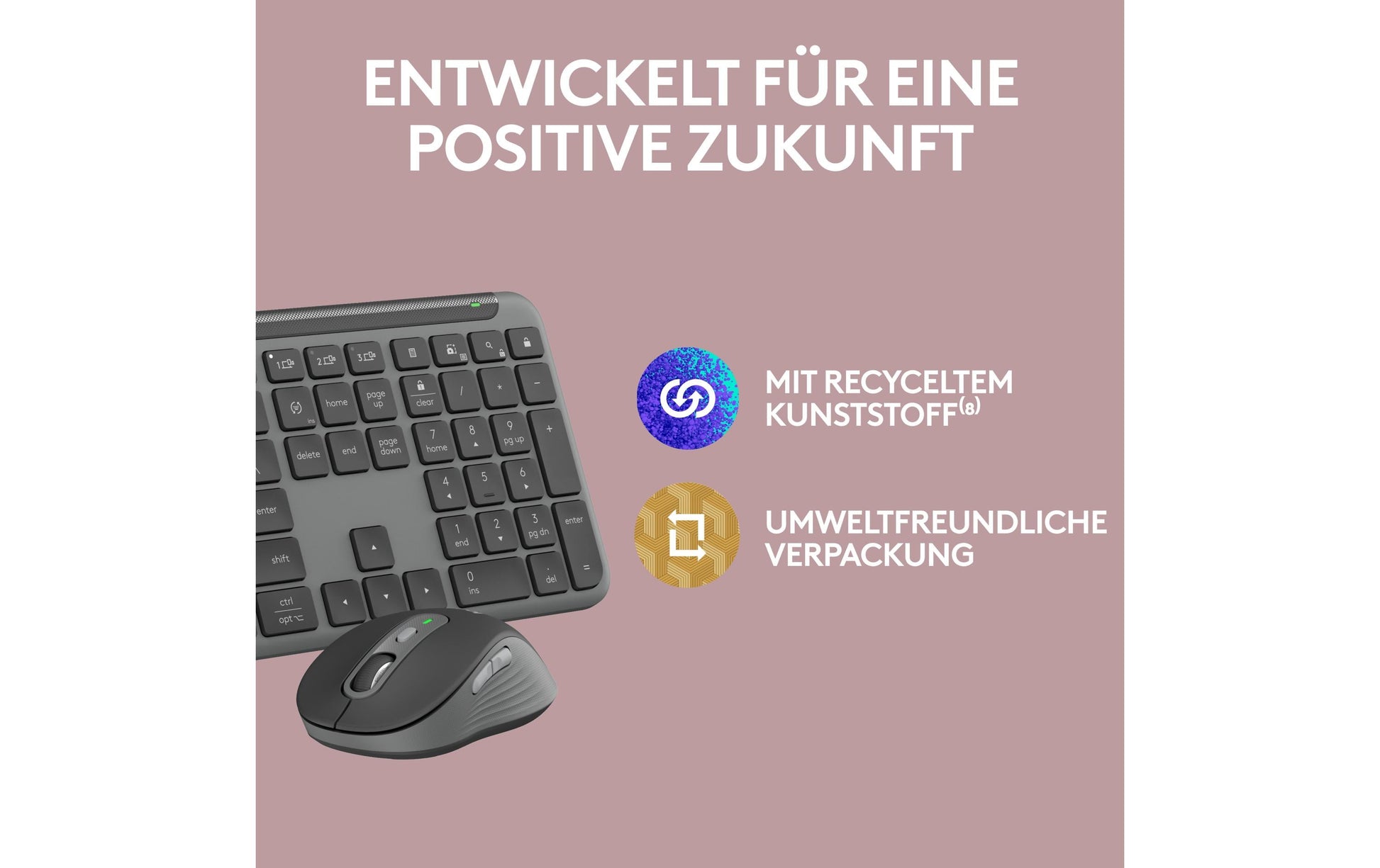 Logitech Signature Slim Wireless K950 – Tastatur, kabellos, CH-Layout (DE-CH), Grau