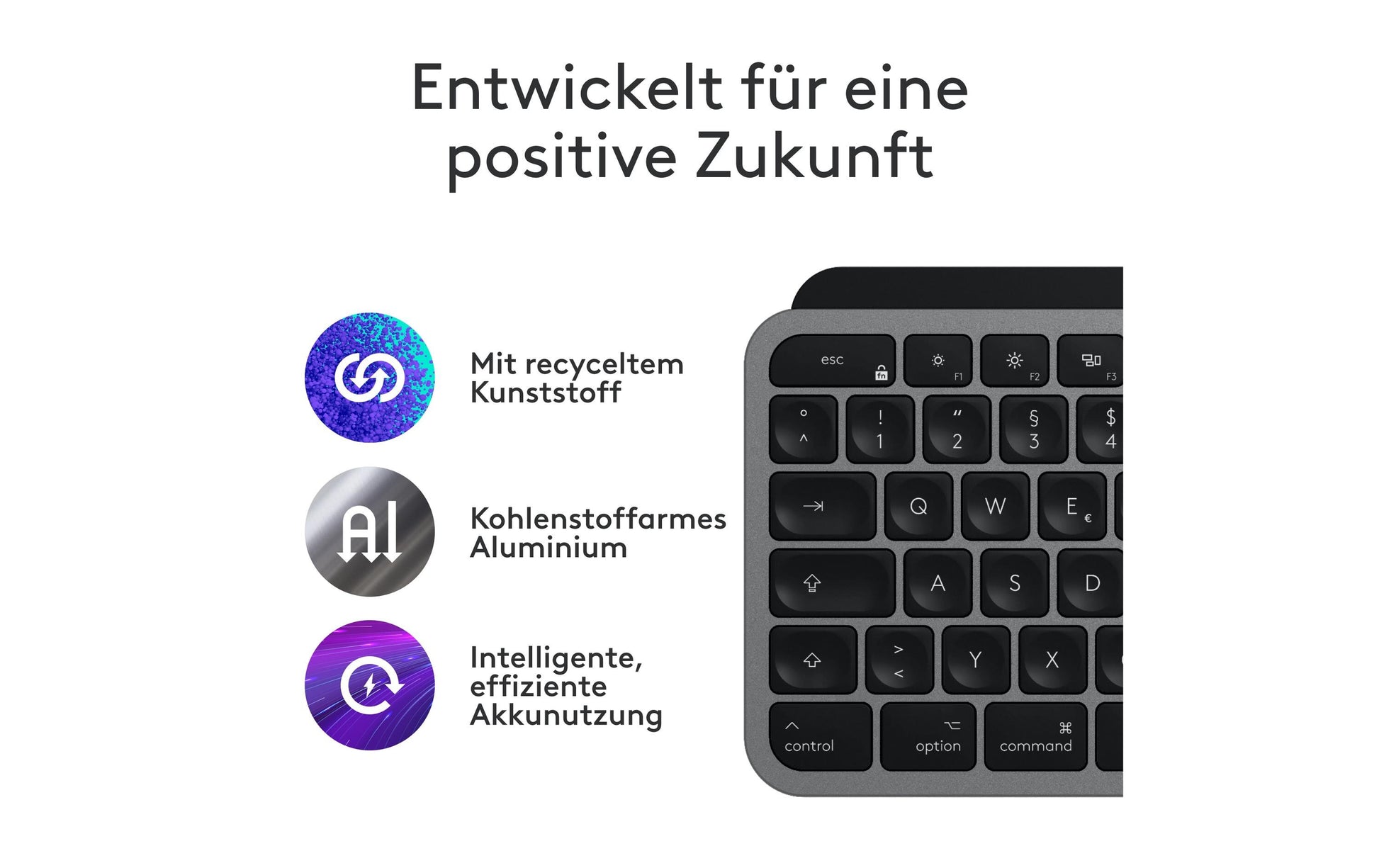 Logitech MX Keys S – Tastatur, kabellos (Bluetooth), CH-Layout (DE-CH) – für macOS