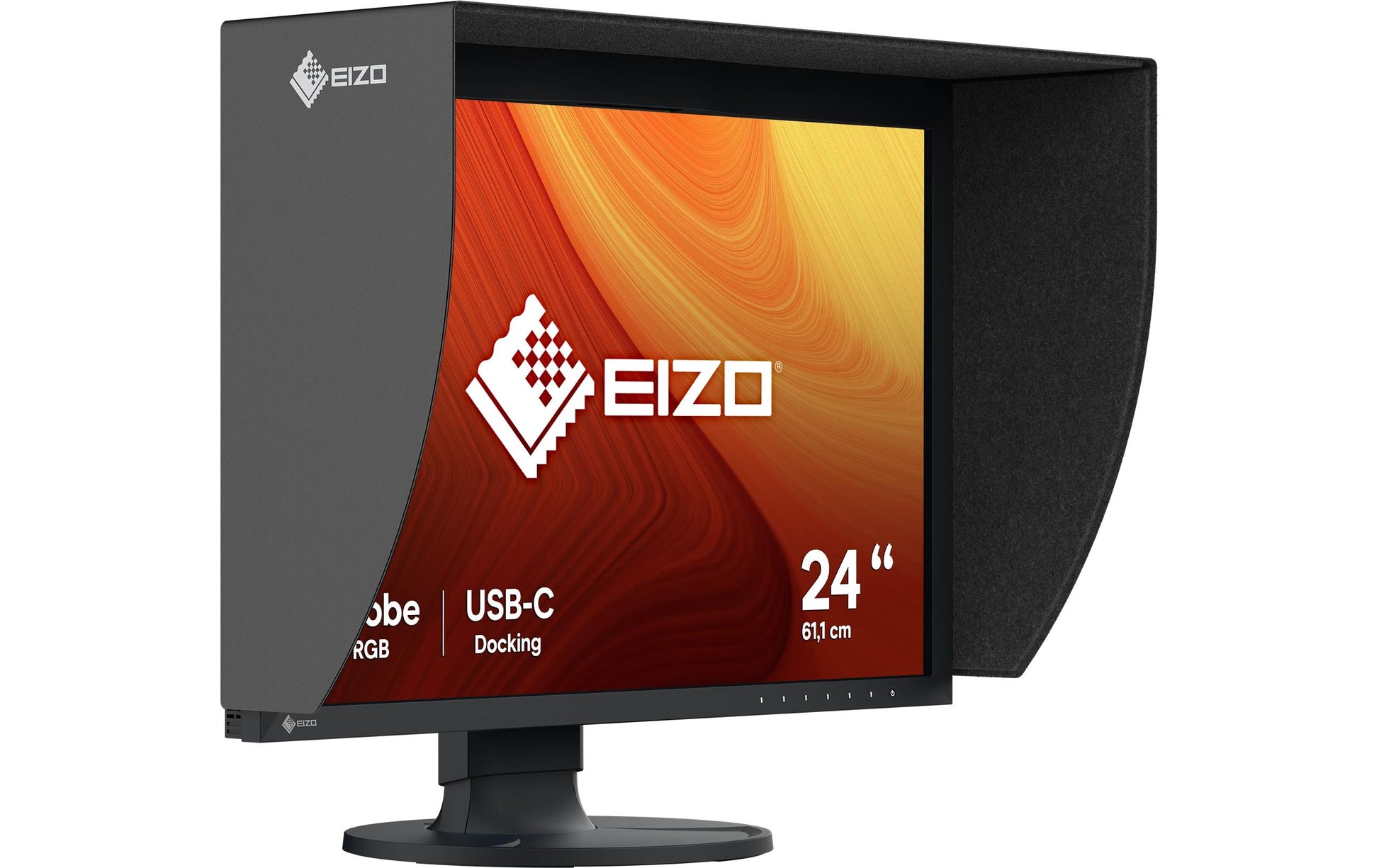 EIZO ColorEdge CG2400S Swiss Edition – Monitor, 24", IPS, 60 Hz, 400 cd/m², USB-C, KVM, Schwarz
