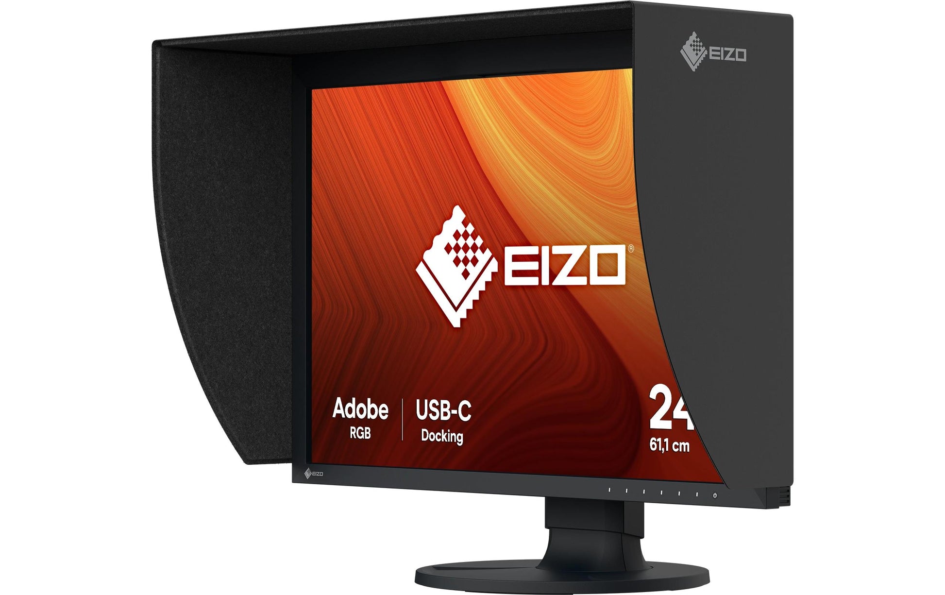 EIZO ColorEdge CG2400S Swiss Edition – Monitor, 24", IPS, 60 Hz, 400 cd/m², USB-C, KVM, Schwarz