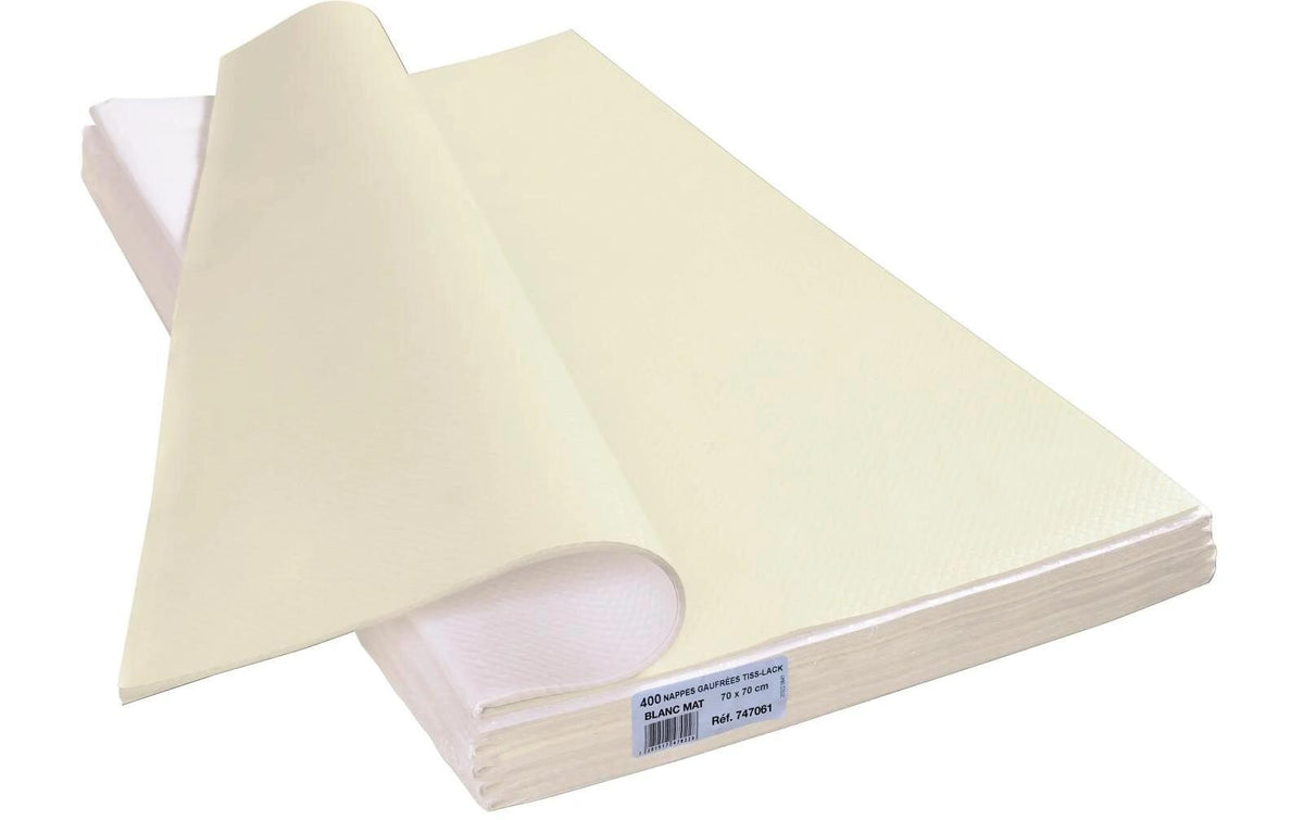 PRONAPPE Tischdecke – 70×70 cm, 200er-Pack, Papier, Weiss