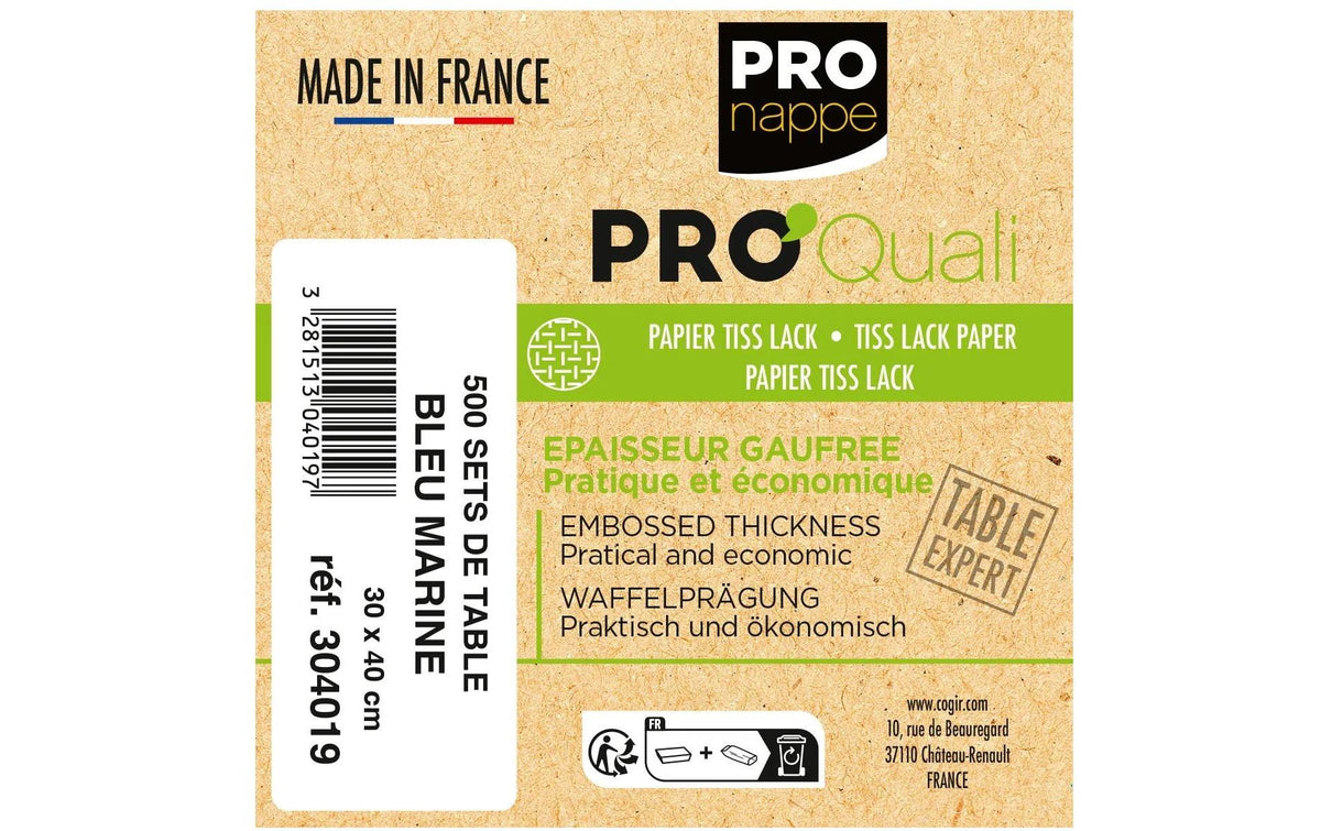 PRONAPPE Tischset – 30×40 cm, 500er-Pack, Papier, Blau