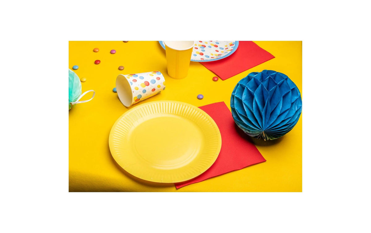 PRONAPPE Teller, Papier/Karton, Rund – Ø 23 cm, Mehrfarbig – FSC – 10 Stk.