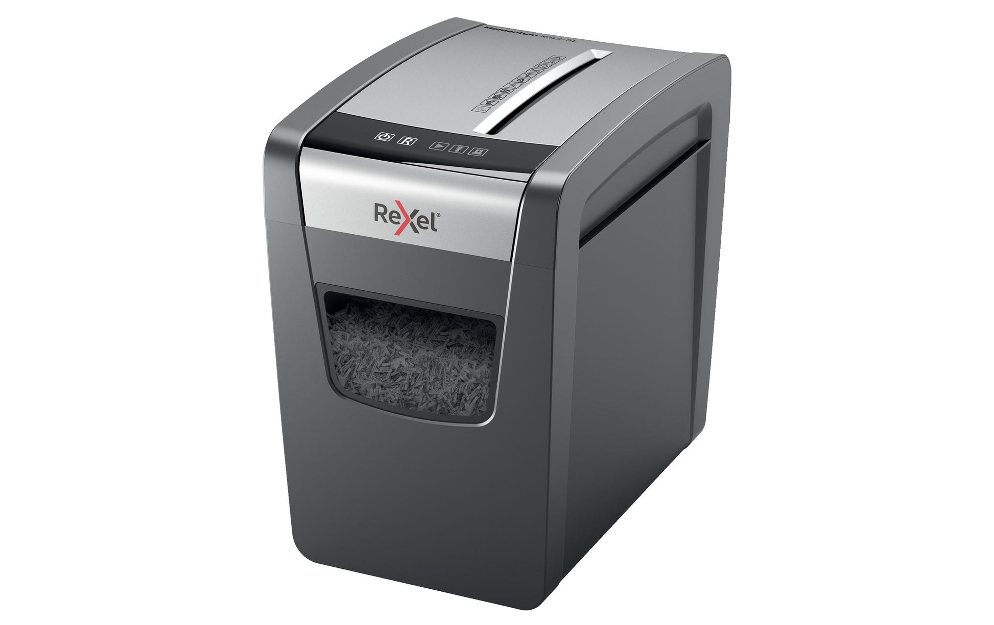 Rexel Momentum X312 Slimline – Aktenvernichter, DIN P-3, Partikelschnitt 5 × 42 mm, 12 Blatt, 23 l, A4