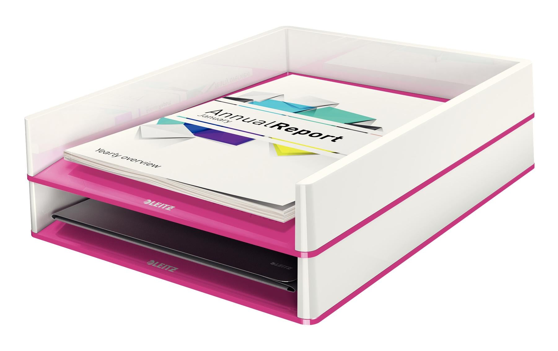 Leitz Briefkorb – Kunststoff, metallisch, pink, Serie 53611023