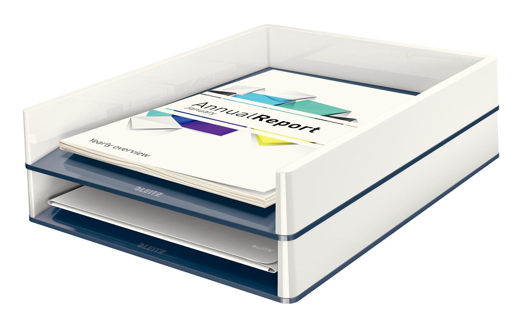 Leitz Briefkorb – Kunststoff, metallisch, weiss, Serie 53611001