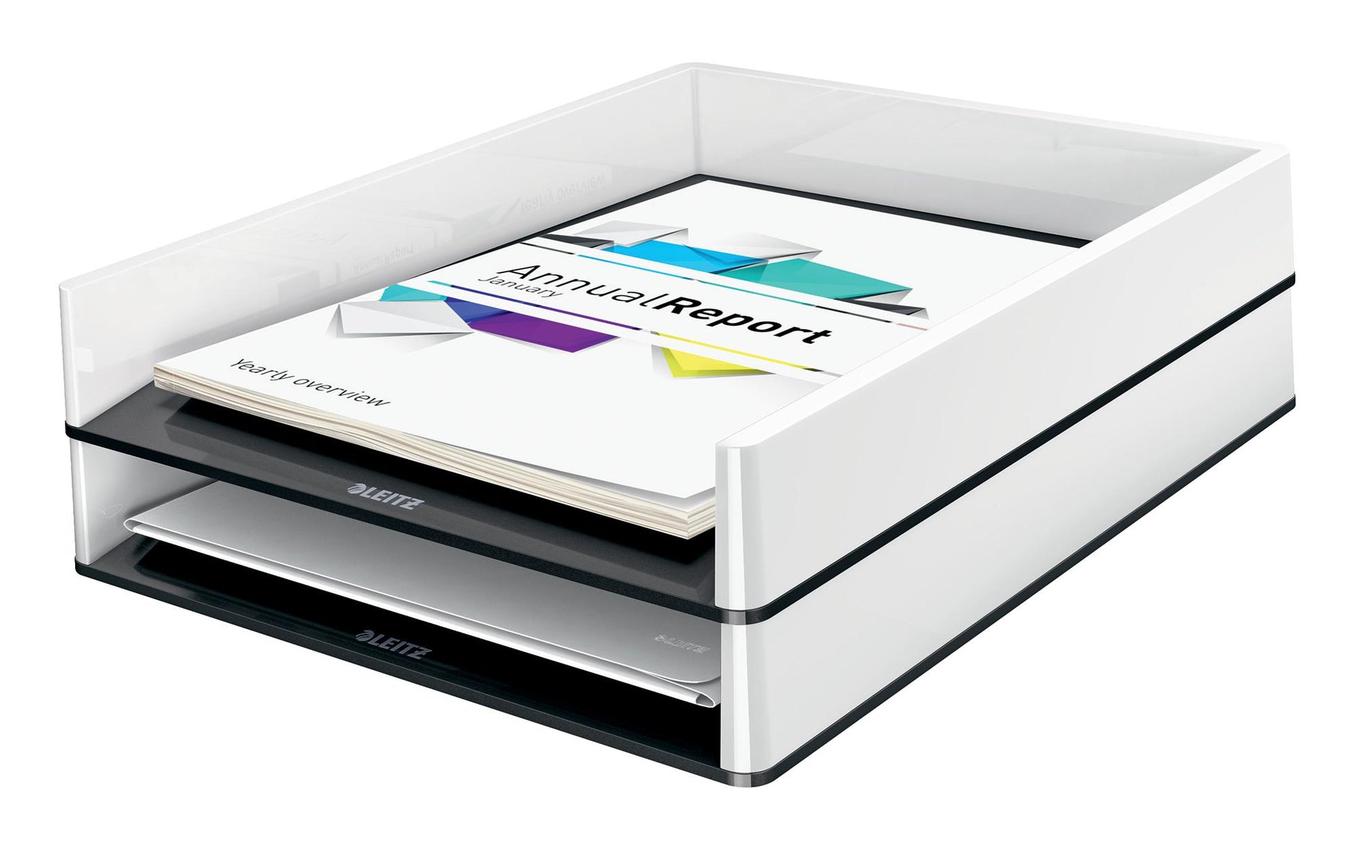 Leitz Briefkorb – Kunststoff, Schwarz, Weiss, Serie 53611095
