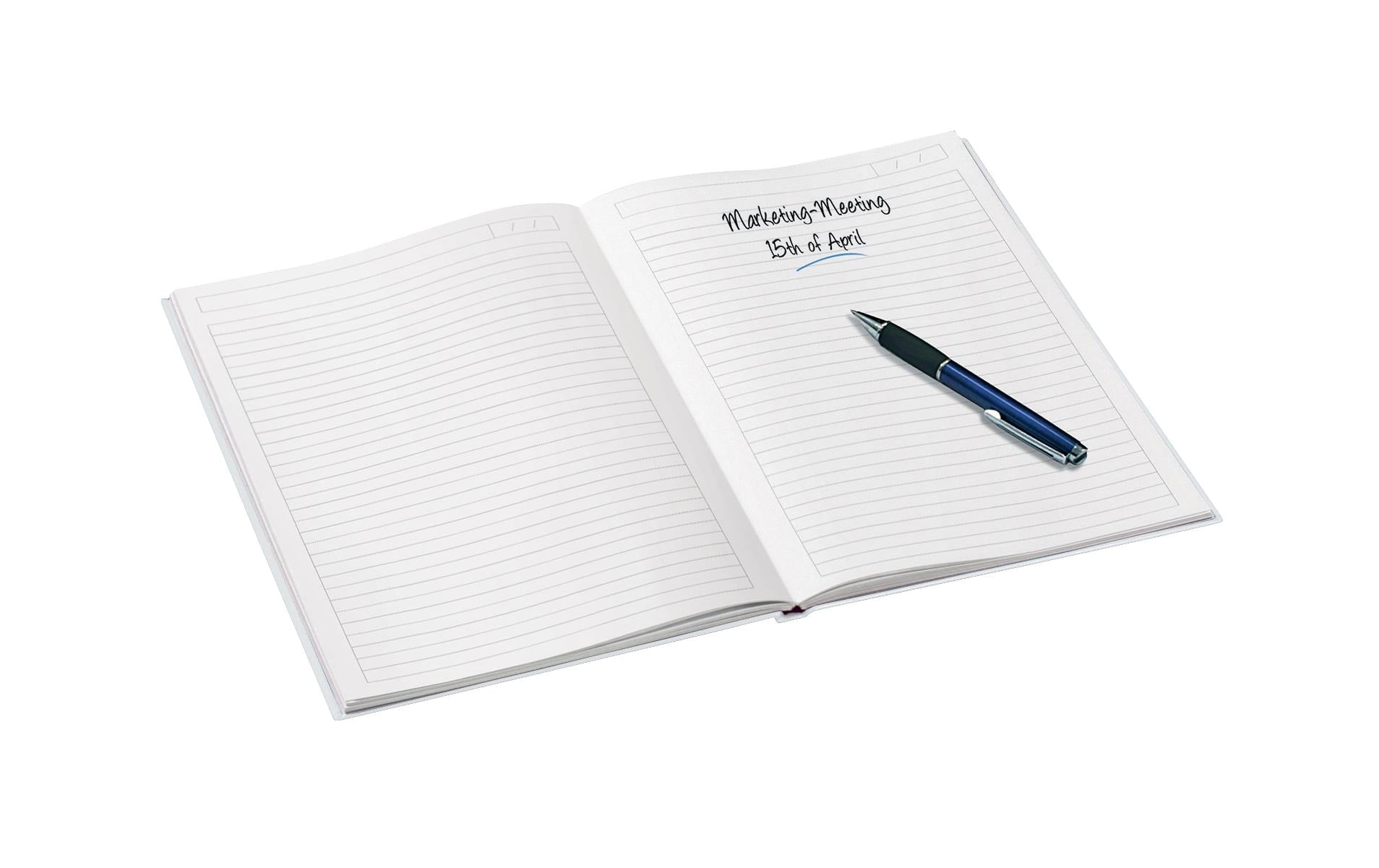 Leitz Notizbuch A5, liniert, Fadenheftung, Karton, 160 Seiten, 90 g/m² – schwarz
