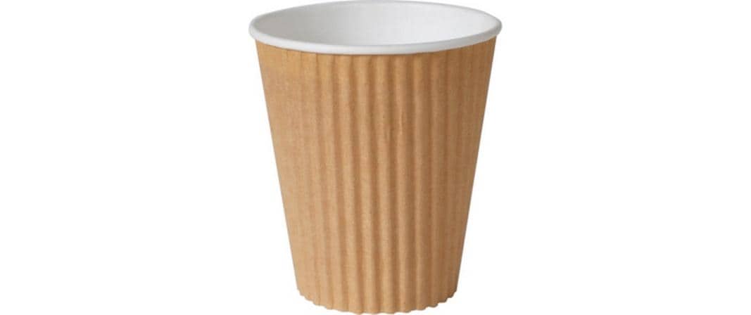 BioPak Trinkbecher, Papier, PLA-beschichtet – 3,5 dl, Braun – FSC – 360 Stk.