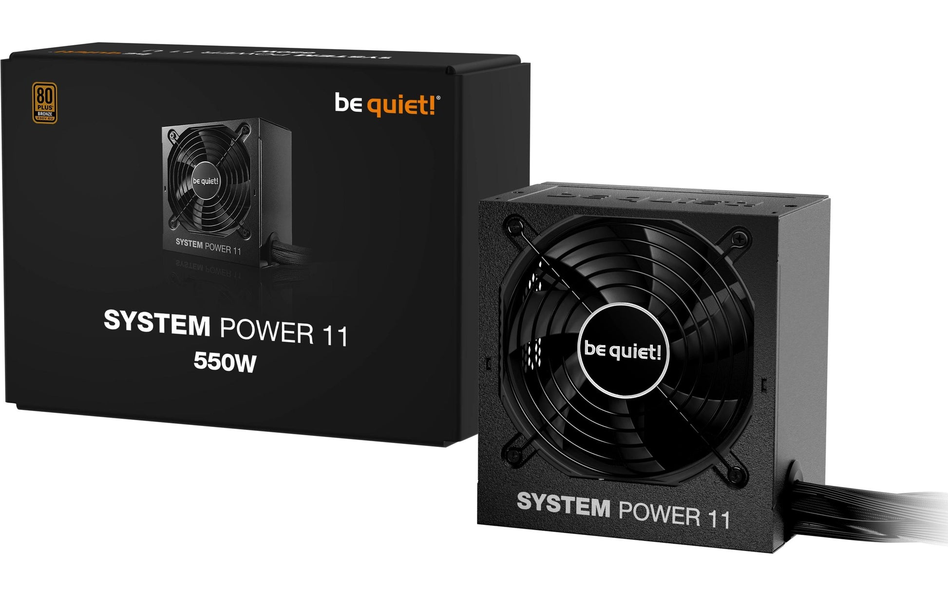 be quiet! be quiet System Power 11 ATX-Netzteil 550 W 80 PLUS Bronze – nicht-modular, ATX 3,1, EPS 2,92