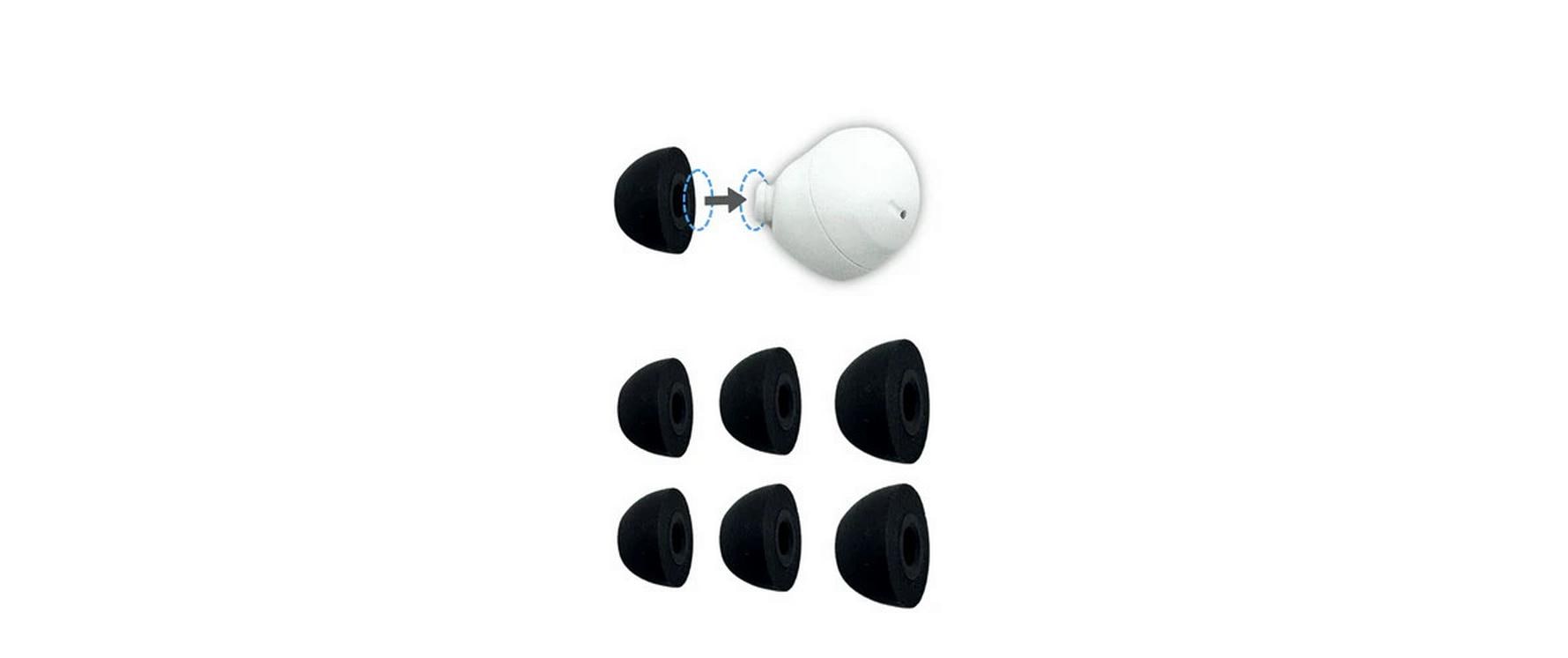 Comply Buds2 Pro – Ersatz-Ohrpolster/Refresh-Kit – für Samsung Galaxy Buds2 Pro – schwarz