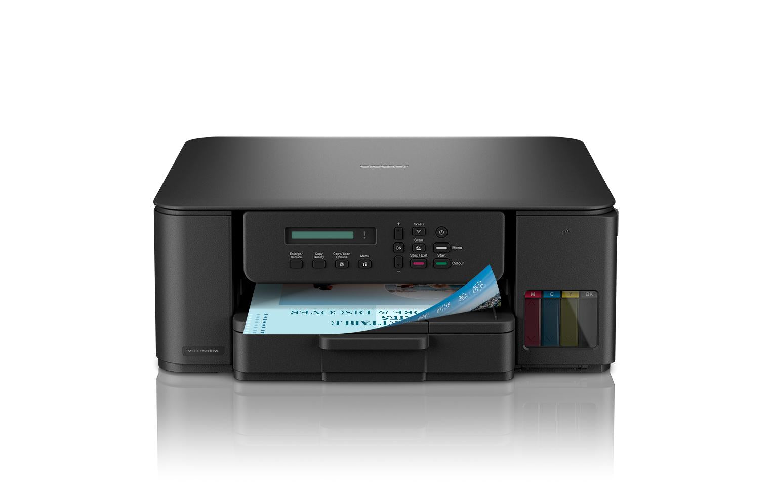 Brother DCP-T580DW – Farbiges Tintenstrahl-MFP A4, 3-in-1 – USB/WLAN – Duplex, ADF – 16 ppm S/W, 9 ppm Farbe