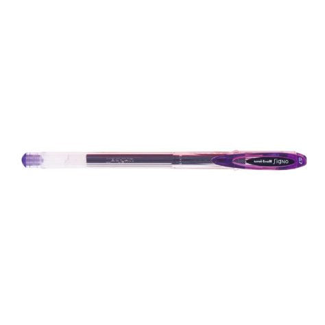 Uni-ball Signo Gelschreiber – violett, 0,4 mm, schnelltrocknend, für dunkles Papier, Kappe
