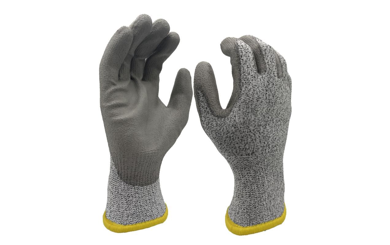 Ftm Schnittschutzhandschuhe – Grösse M – Nylon/PE, PU-Beschichtung, Grau