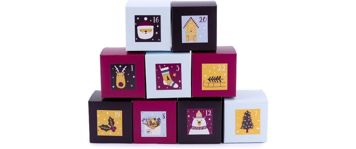 Pajoma Adventskalender – Weihnachten – Kalender zum Befüllen, 9-teilig
