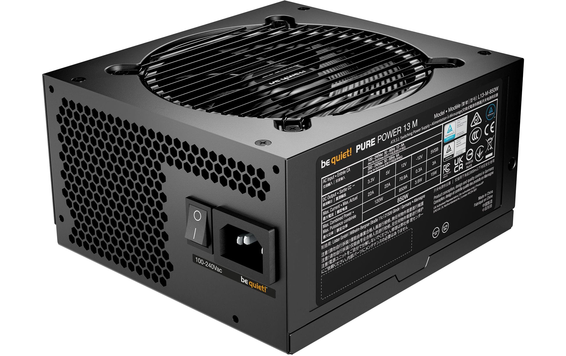 be quiet! be quiet Pure Power 13 M ATX-Netzteil 850 W 80 PLUS Gold – vollmodular, ATX 3,1, EPS 2,92
