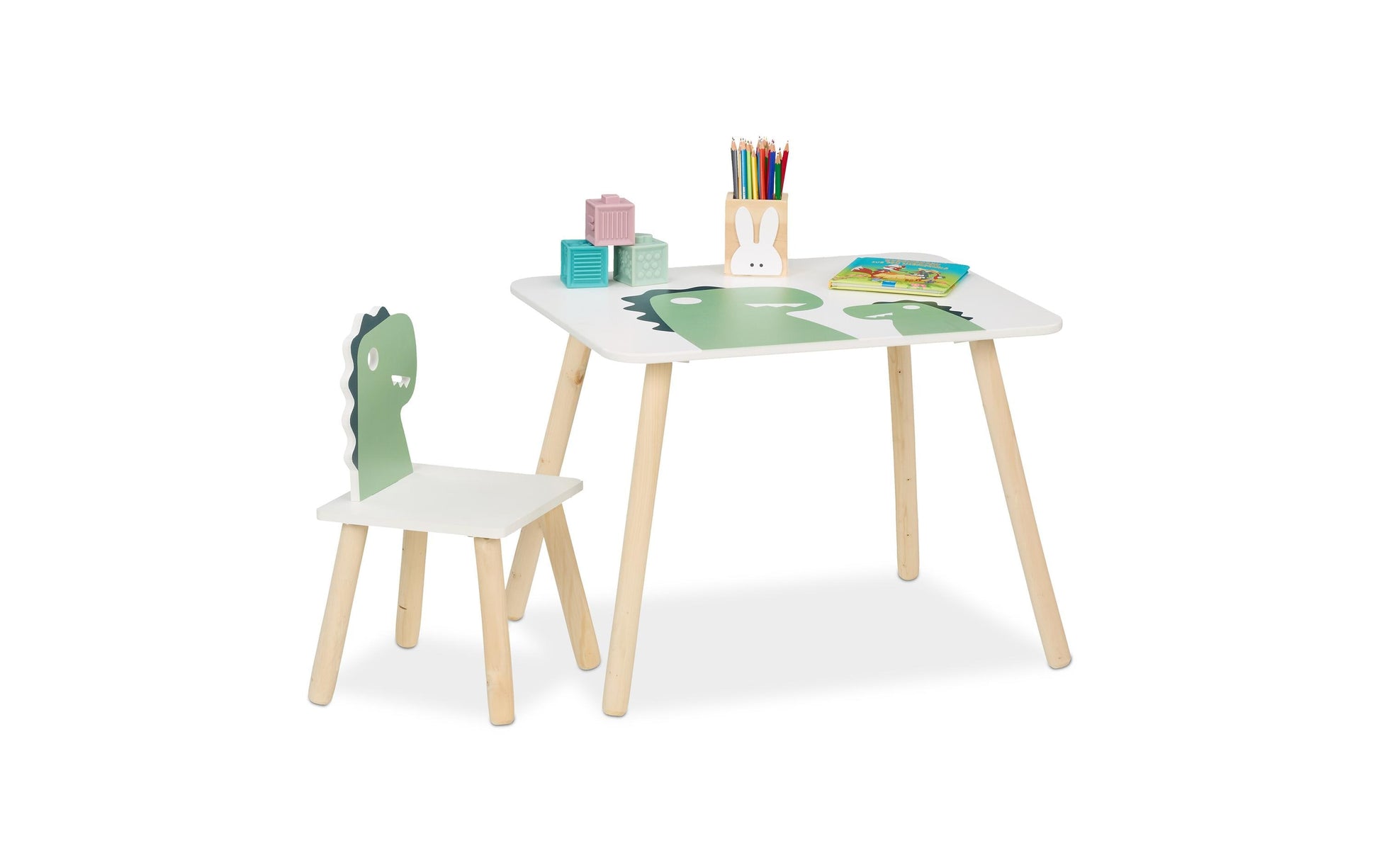 Relaxdays Kinderstuhl 10051025 – 25 × 25 × 47 cm – Spanplatte & Kiefernholz – Mehrfarbig