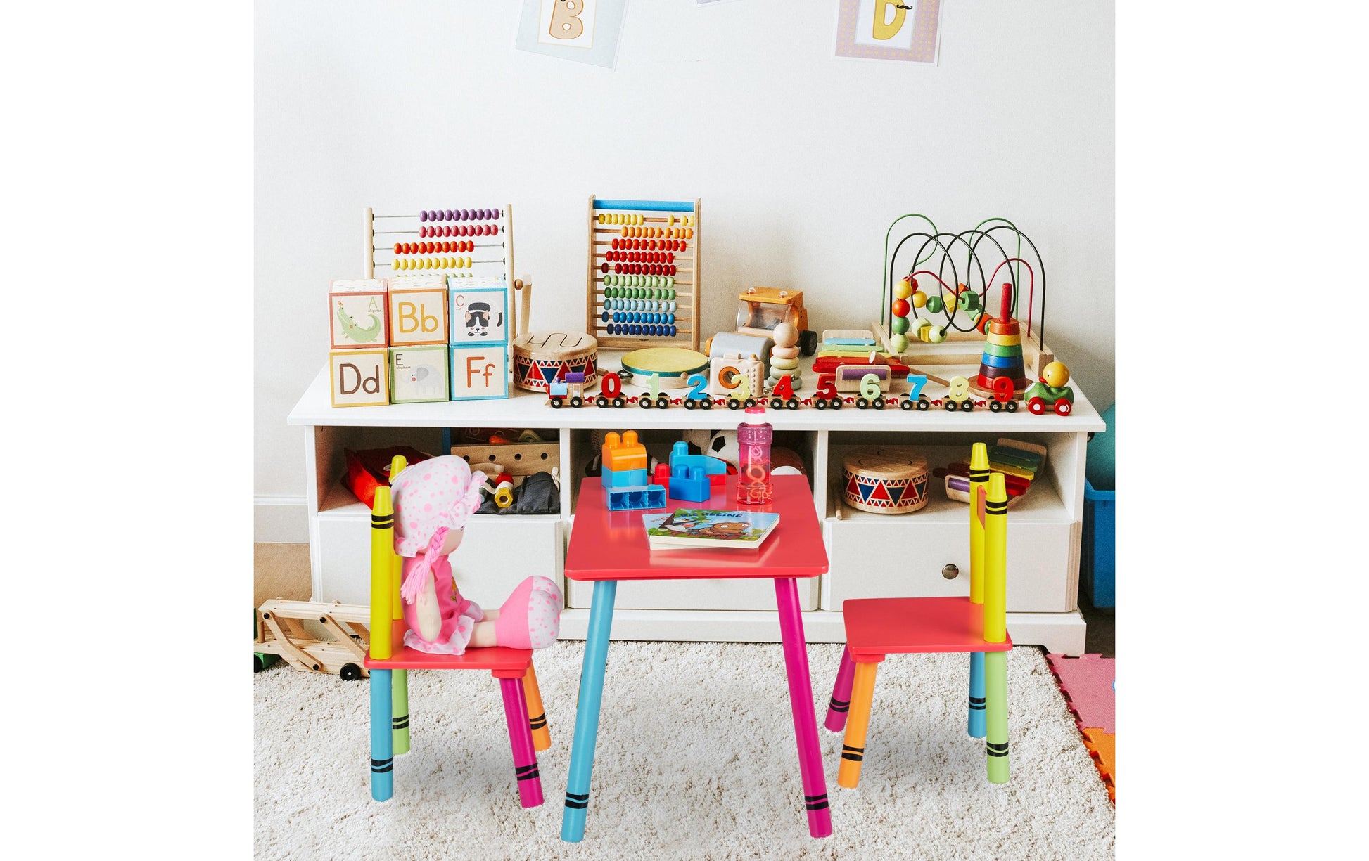 Relaxdays Kinderstuhl – 52 × 45,5 × 5 cm – Bambus – Mehrfarbig