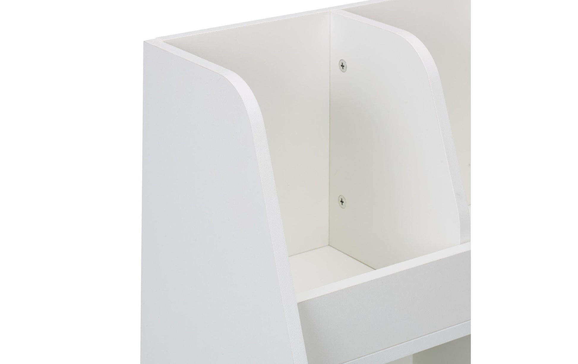 Relaxdays Kinderregal – 5 Böden – 60,0 × 30,0 × 66,0 cm – 25 kg – weiss/hellbraun – Faserplatte, Holz – 1 Stk.